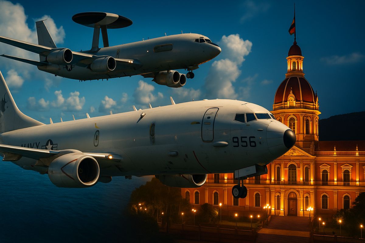 Aviões de vigilância americanos no litoral da Venezuela mostram disposição dos EUA em manter pressão constante contra Maduro e seu governo