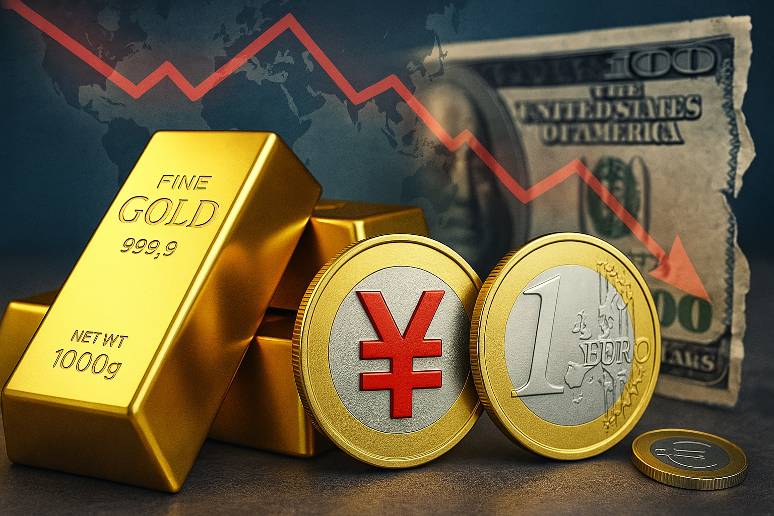 Bancos centrais em todo o mundo aceleram “fuga do dólar” e aumentam reservas em ouro, yuan e euro — relatório do OMFIF revela queda inédita na demanda pela moeda americana