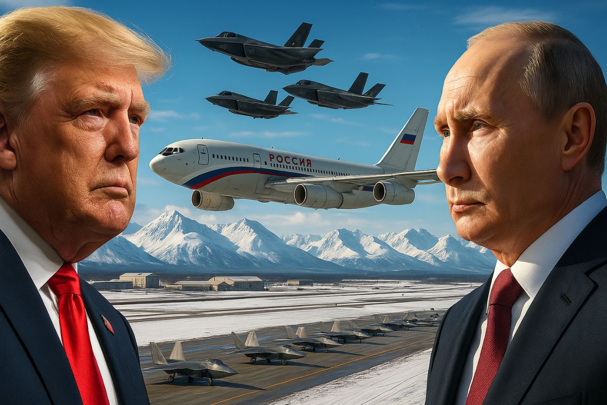 Caças dos EUA escoltaram avião de Putin no Alasca com quatro F-35 de quinta geração, projetados para missões furtivas estratégicas