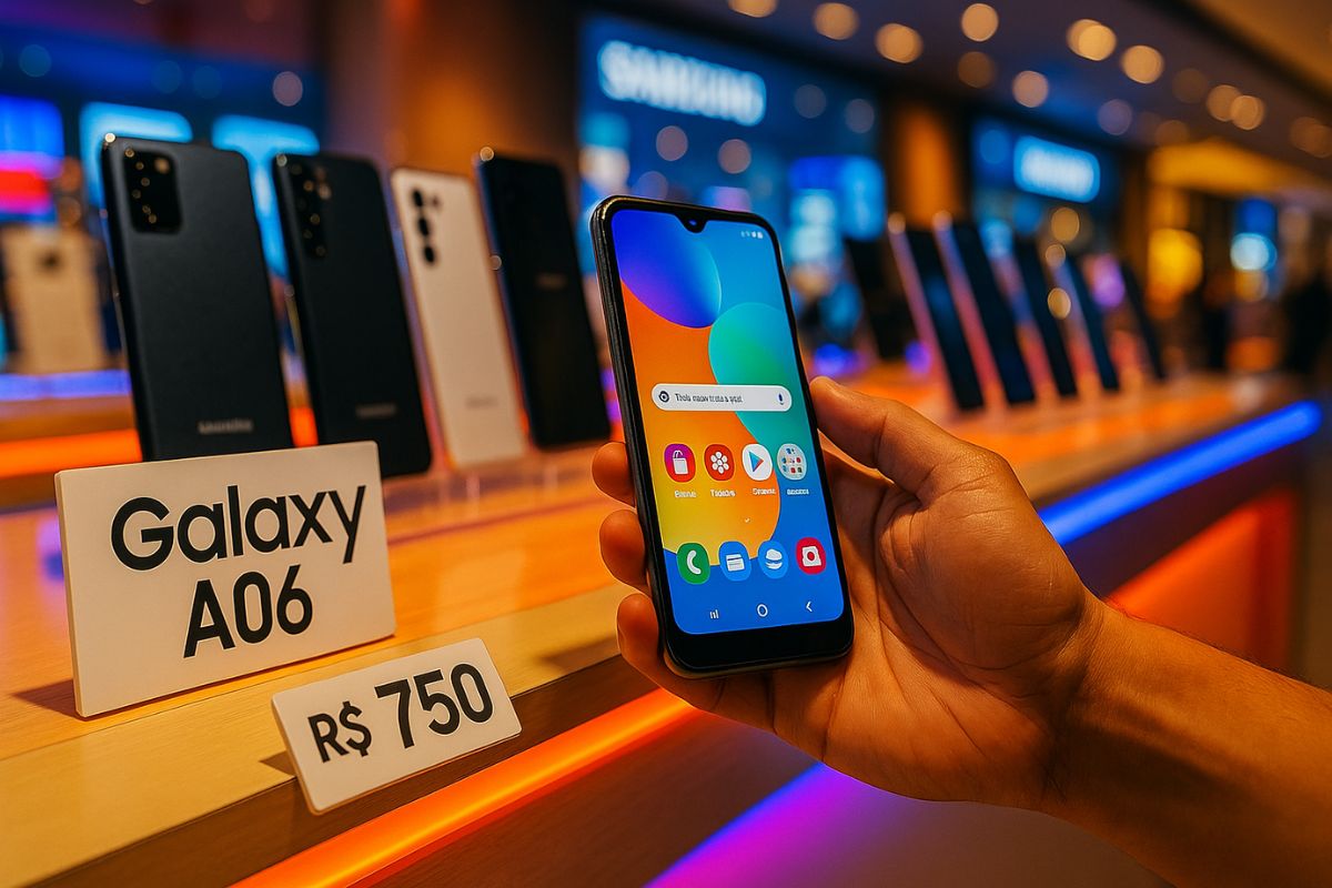 Celular mais barato da Samsung chega ao Brasil com 4 GB de RAM e preço abaixo de muitos modelos usados concorrentes