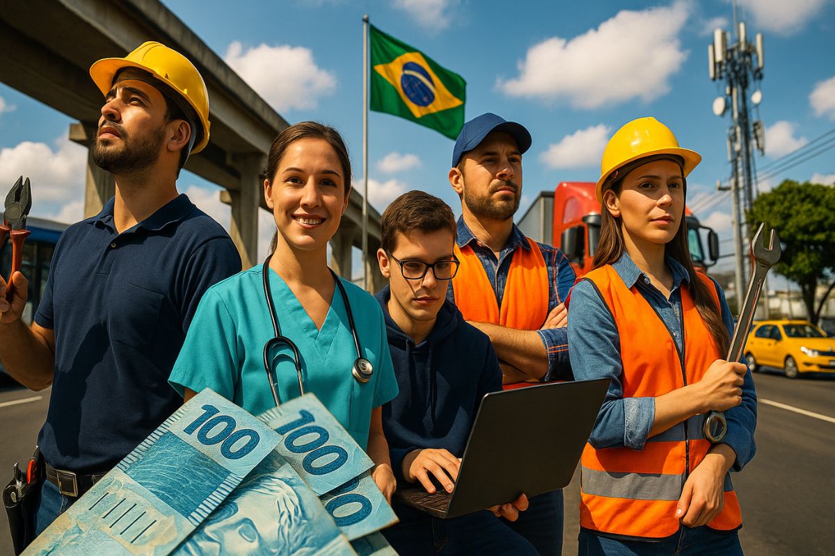 Profissões com salário inicial acima de R$ 6 mil mensais dominam setores de tecnologia, dados e energia renovável