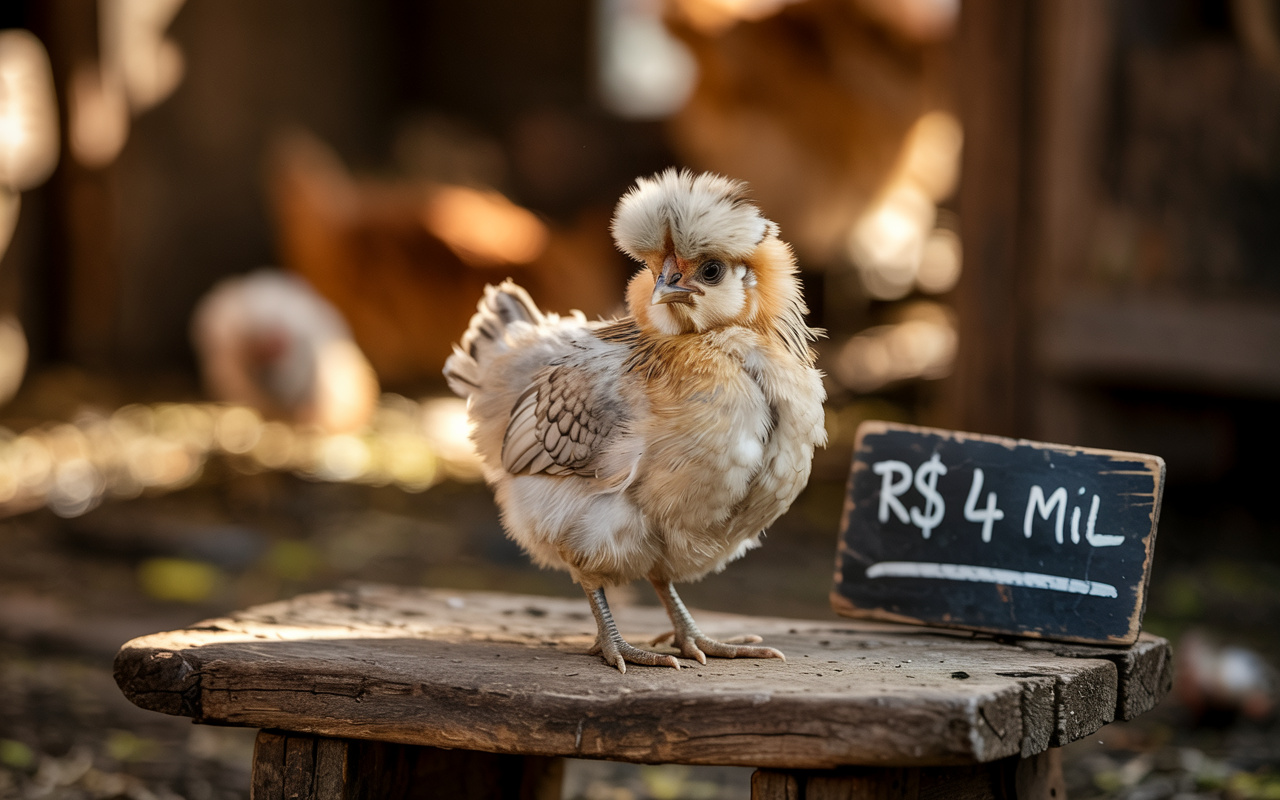 Com menos de 20 cm e menos de meio quilo, menor raça de galinha do mundo atrai colecionadores e passa a custar quase R$ 4 mil 