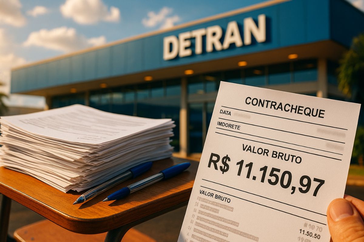 Concurso do Detran paga salários de até R$ 11.150,97 e oferece estabilidade no serviço público, com vagas para níveis médio, técnico e superior.