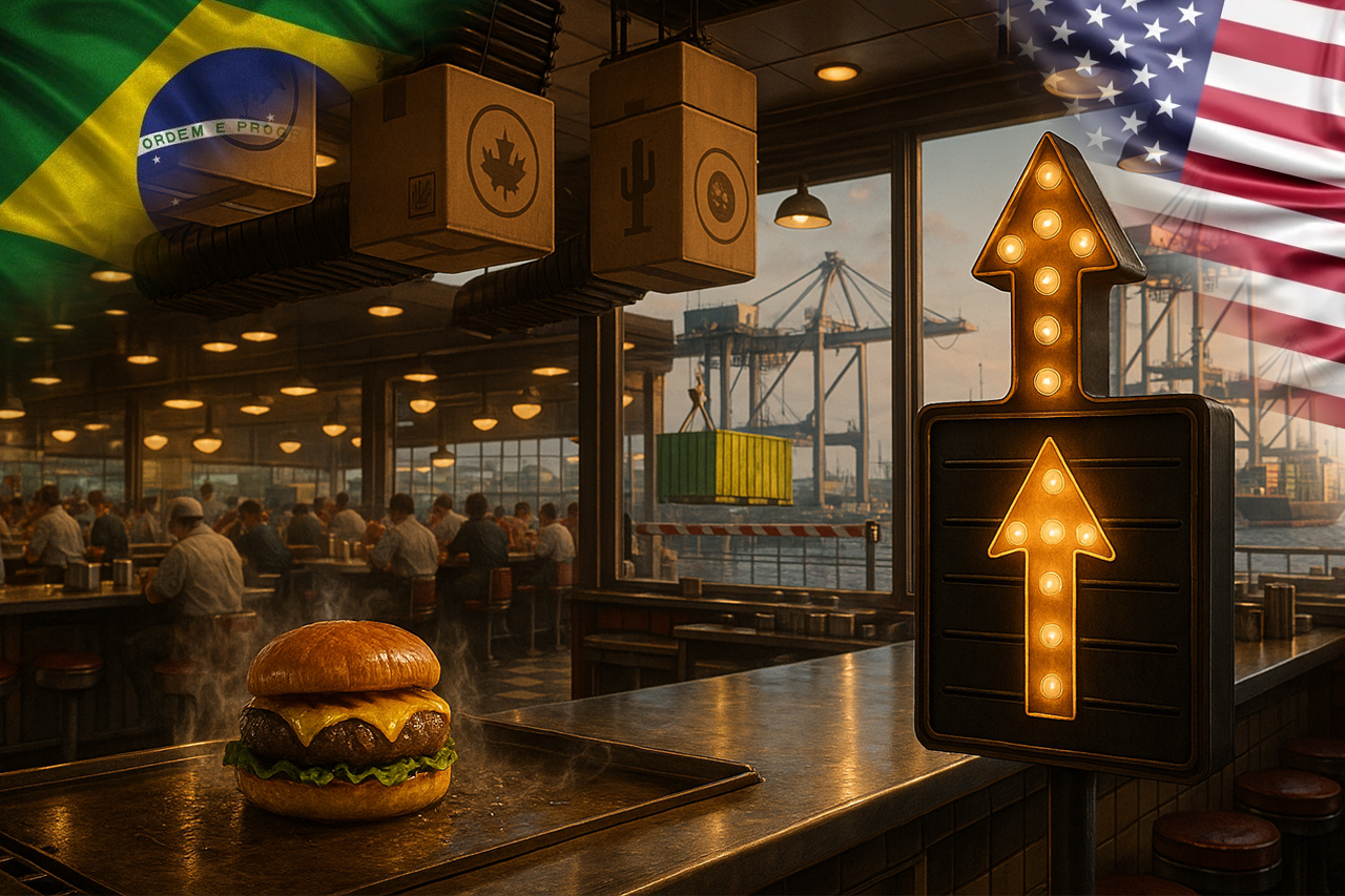 Efeito dominó no prato americano, com “buraco” deixado pelo Brasil, redes de fast food correm por fornecedores alternativos e começam a repassar custos