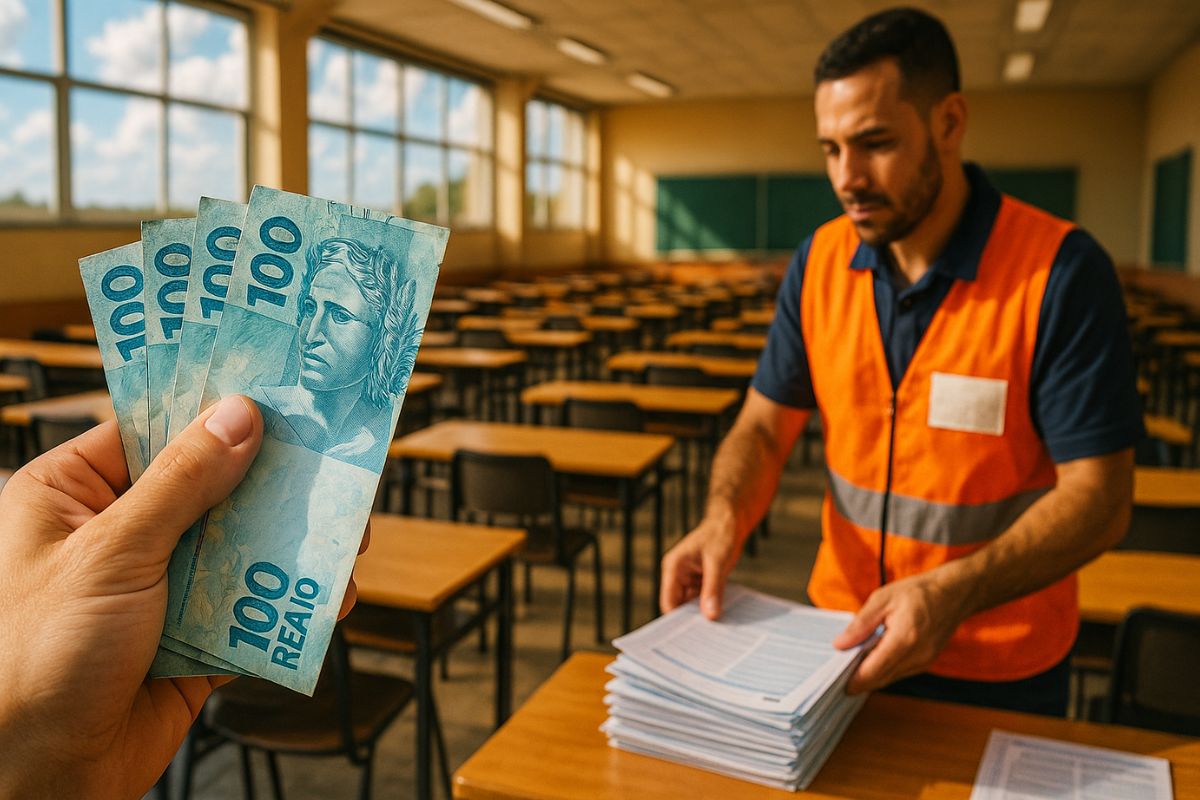 Enem vai pagar R$ 806 para quem quiser trabalhar nos dias de prova, garantindo chance de renda extra rápida em apenas dois dias