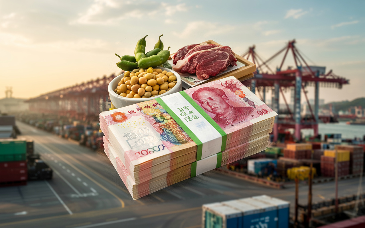 Exportações de soja e carne do Brasil para a China já são liquidadas em yuan em 2025 — avanço muda rotina do agro e amplia dependência de Pequim