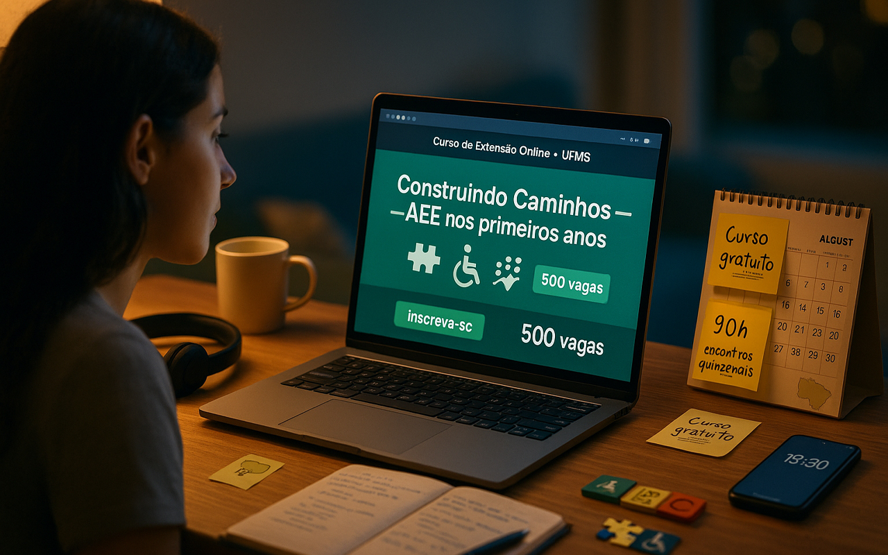 Faça um curso gratuito à distância (EAD) na UFMS com certificado, 90 horas aulas com 500 vagas abertas