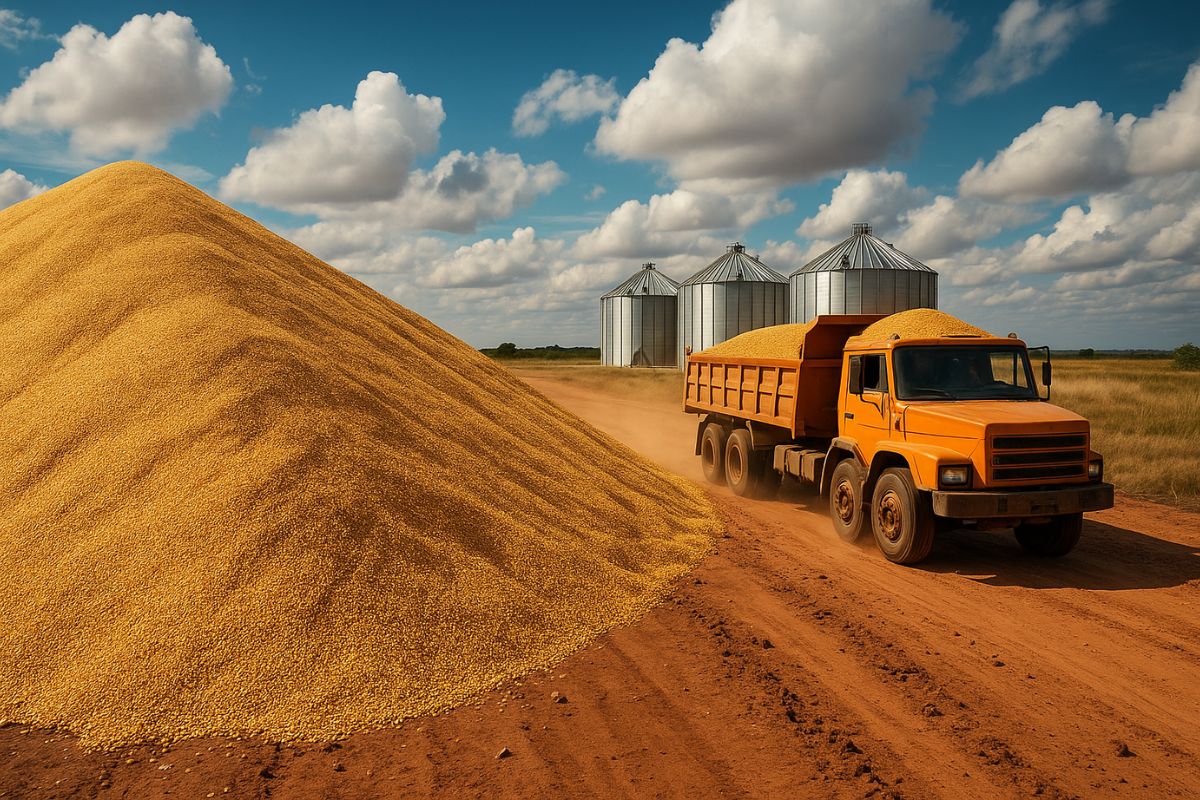 Safra de 345 milhões de toneladas expõe gargalos logísticos e amplia prejuízo ao agronegócio, que segue sem capacidade de estocagem compatível com produção.