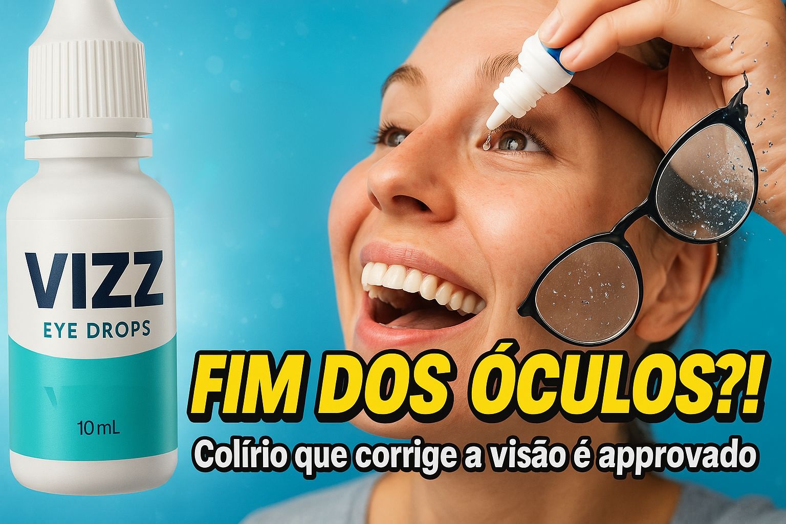 Fim dos óculos Colírio aprovado pela FDA corrige a visão de perto, dispensando o uso de óculos
