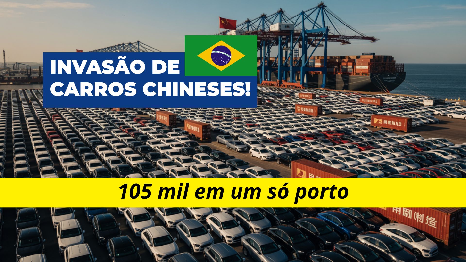 Porto de Vitória lidera importação de veículos no Brasil, com mais de 105 mil carros chineses no 1º semestre de 2025.
