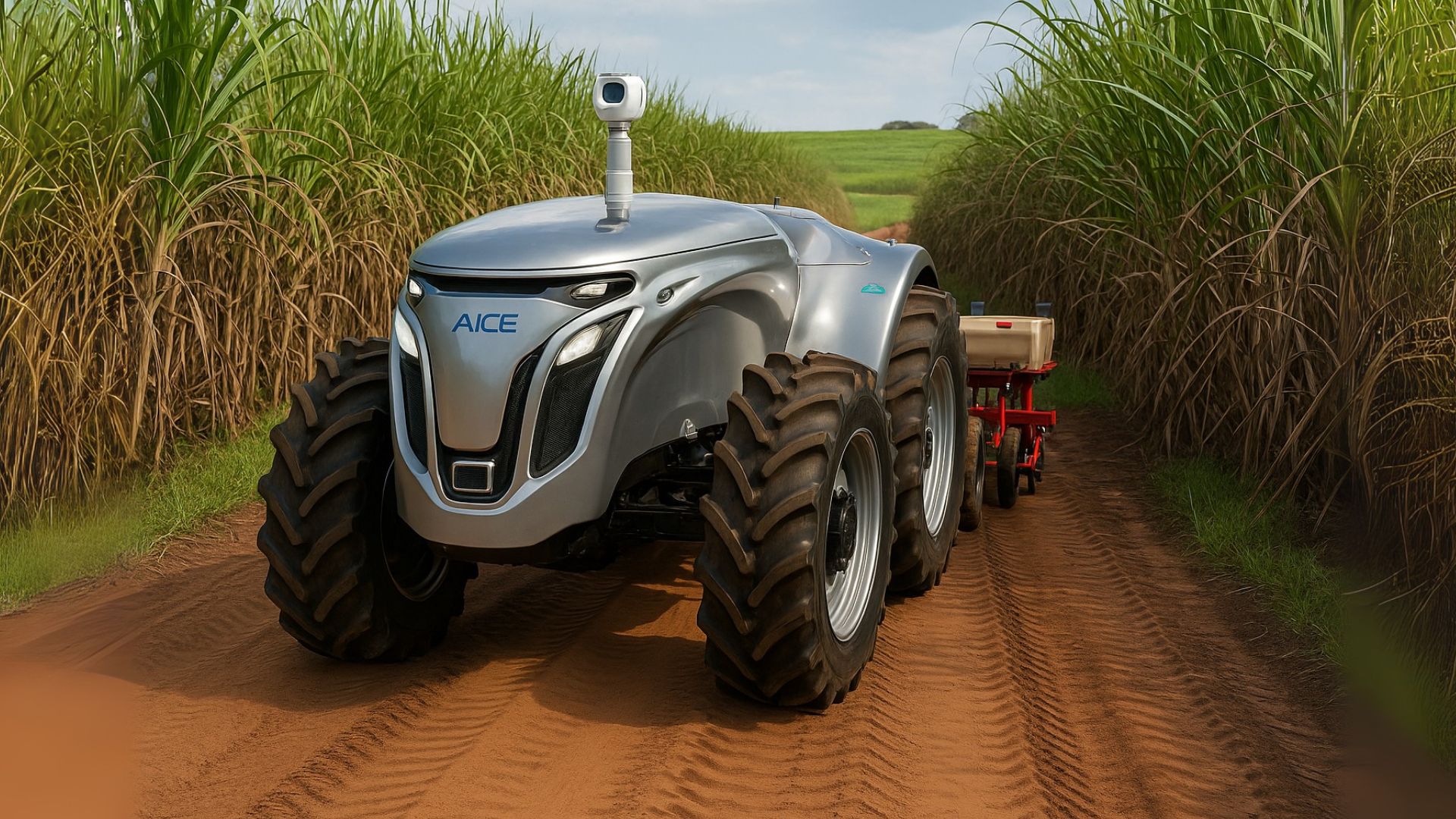 Trator autônomo chinês movido a hidrogênio usa IA, 5G e satélites para executar tarefas agrícolas com precisão e energia limpa.