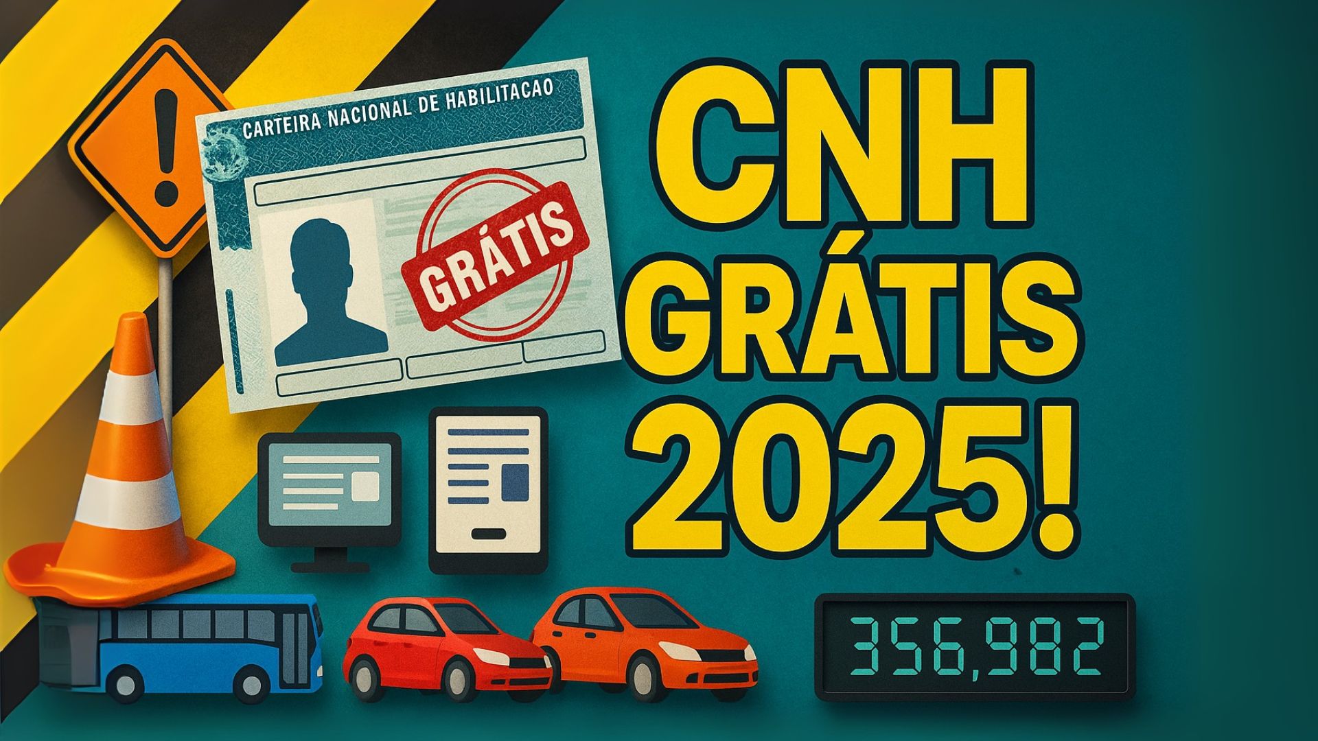 CNH Social 2025 abre 3,5 mil vagas no Espírito Santo. Inscrição é gratuita e feita online no site do Detran.