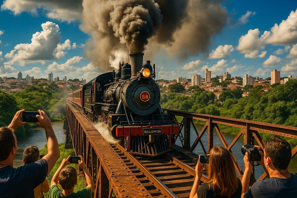 Passeios com locomotivas centenárias na ferrovia Sorocabana unem resgate histórico e desafio de ampliar a rota original