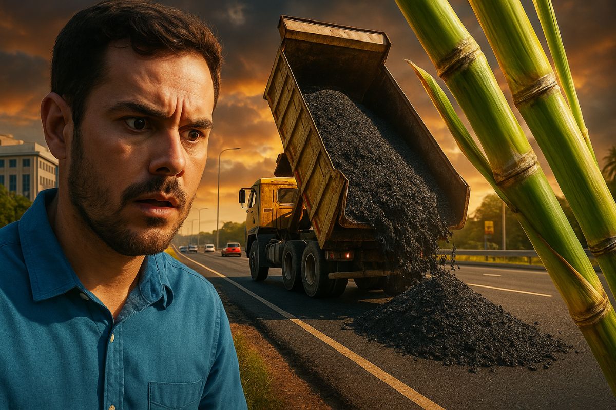Asfalto de cana-de-açúcar usa bagaço como aditivo e promete revolucionar rodovias com menos impacto e mais resistência
