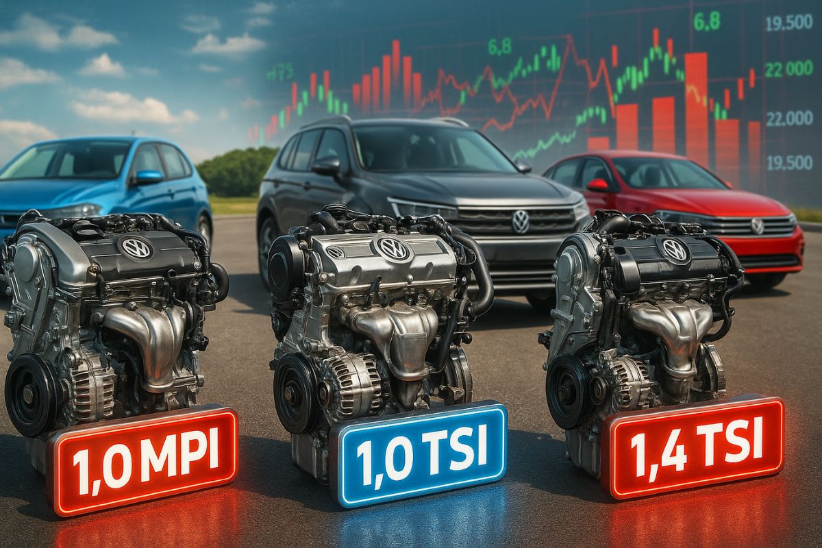 Qual o melhor motor Volkswagen EA211? Comparativo revela economia no 1.0 MPI, equilíbrio no 1.0 TSI e desempenho superior no 1.4 TSI