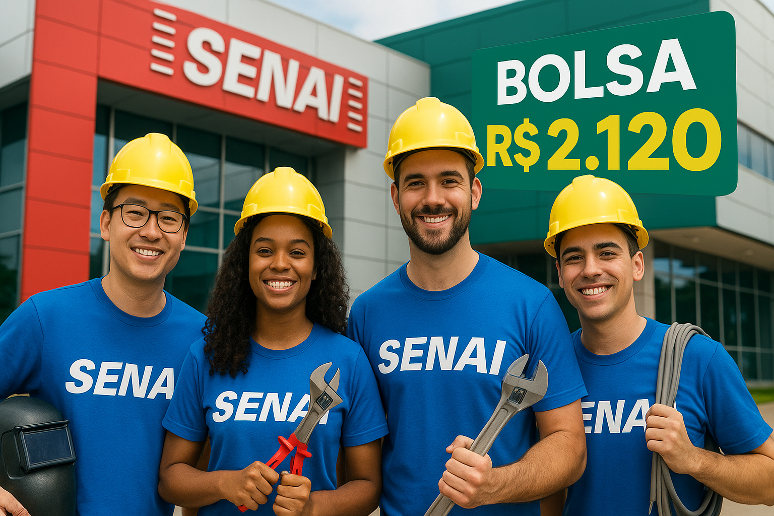 Faça um curso técnico gratuito no SENAI-ES em parceria com a Vale e receba bolsa de R$ 2.120 por meio do programa PFP; vagas contemplam cursos de soldador, mecânico de máquinas industriais e eletricista
