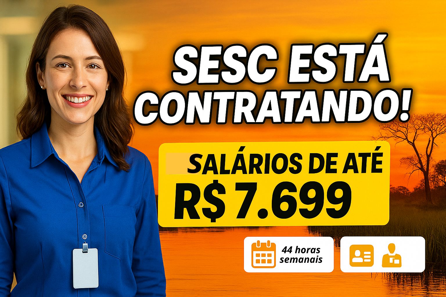 Sesc abre vagas de emprego com salários de até R$ 7.699 em Mato Grosso — veja como se candidatar