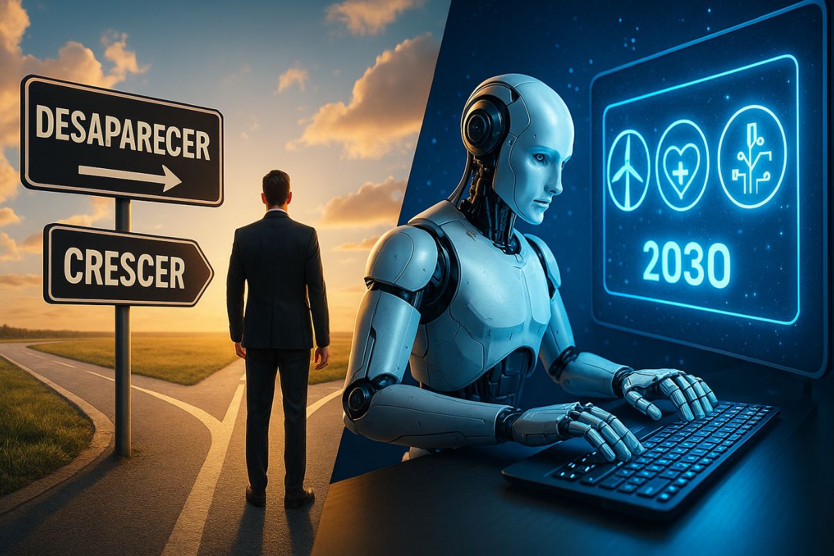 Seu emprego pode mudar até 2030: automação elimina funções, novas carreiras criam 170 milhões de vagas e Brasil enfrenta déficit técnico