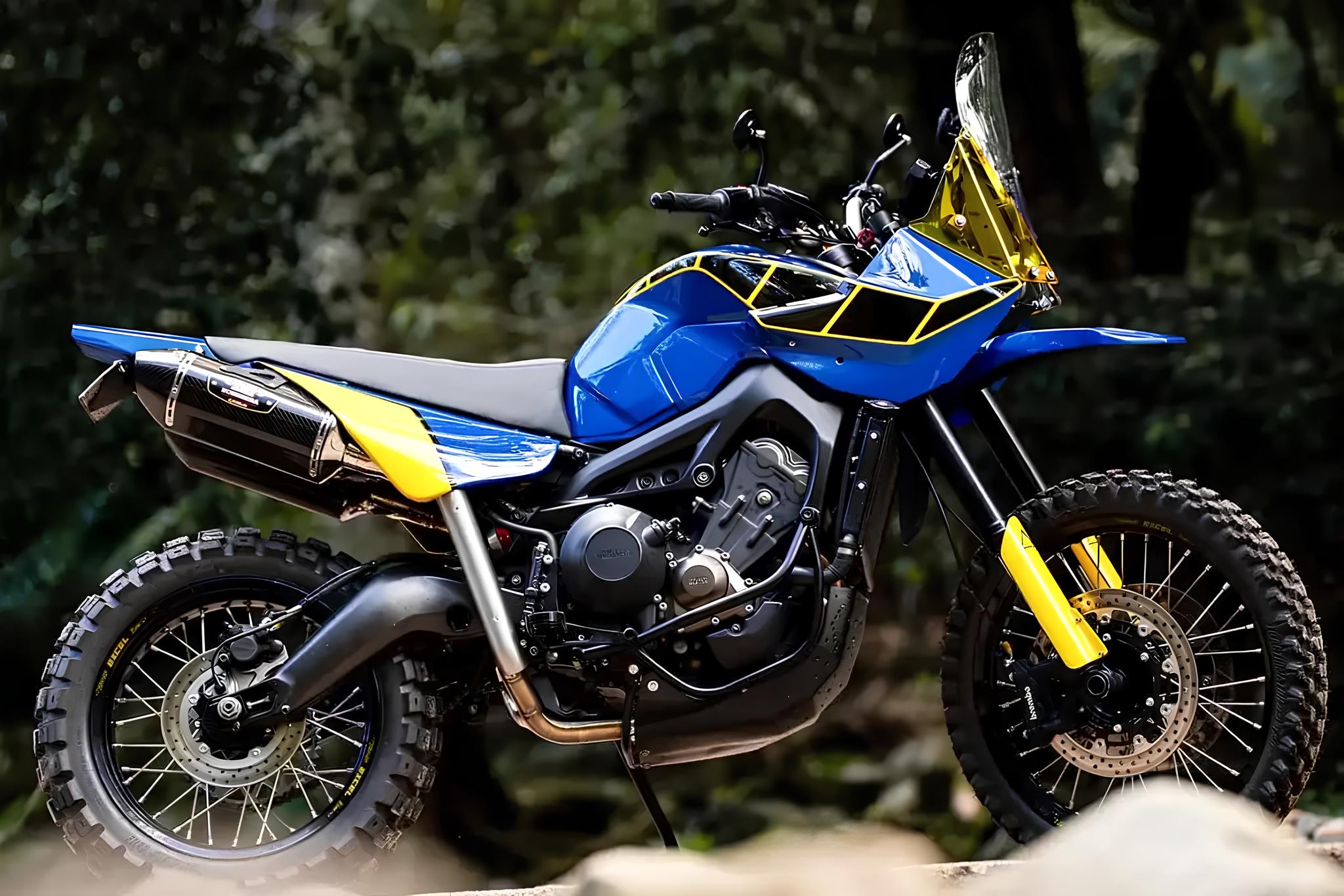 Yamaha “Ténéré 900” custom: motor triplo, roda 21-18, carenagem rally em alumínio e desempenho muito além da Ténéré 700
