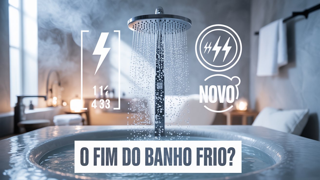 Descubra o novo chuveiro Lorenzetti Duo Shower Quadra com 7.500W, pressurizador e ducha dupla que transforma o banho no inverno.