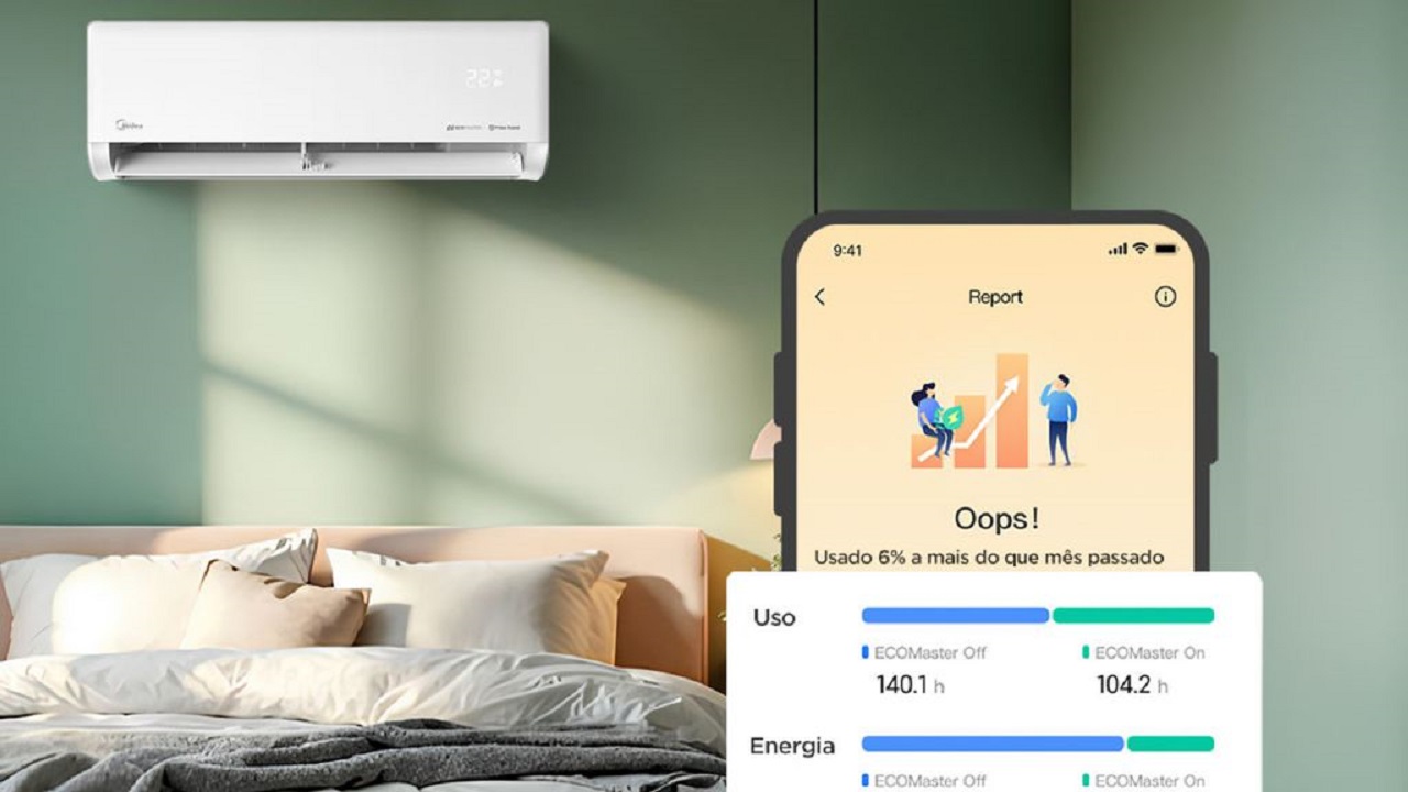 Novo ar-condicionado da Midea promete reduzir conta de luz em até 30%, tem limpeza automática, comando por voz e revestimentos anticorrosivos — já disponível no Brasil por cerca de R$ 3.000