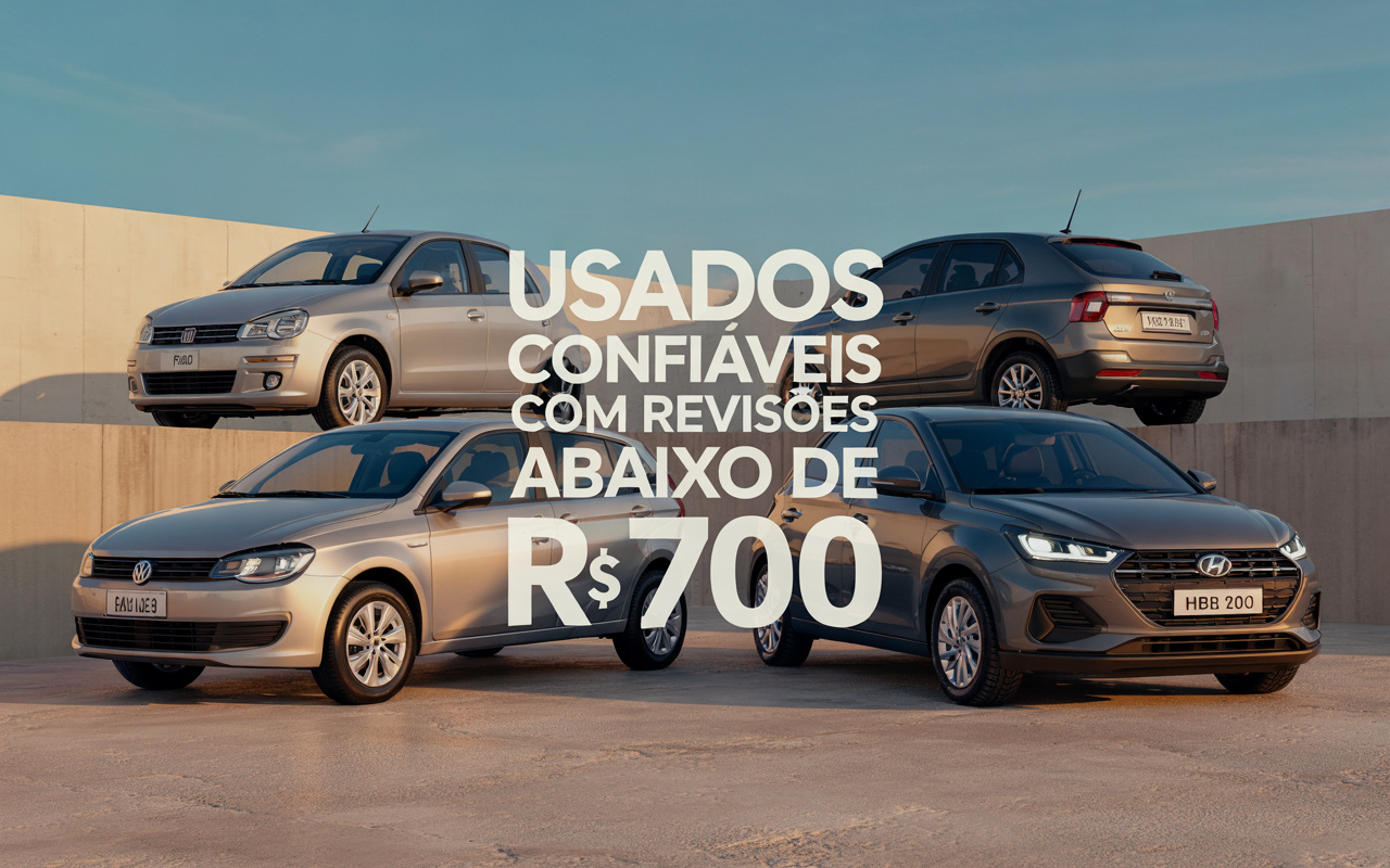 5 carros automáticos usados que custam menos de R$ 40 mil e têm revisões abaixo de R$ 700 — conforto sem gastar muito