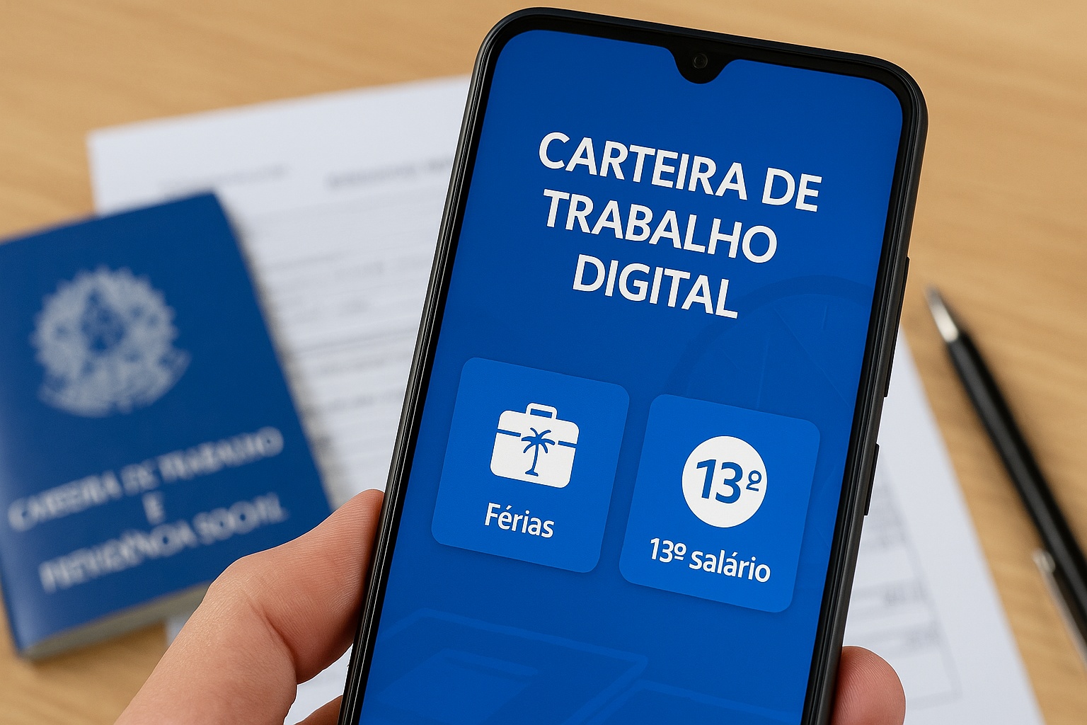 Nova função da Carteira de Trabalho Digital já está disponível e mostra férias e 13º lançados pelo empregador direto no app