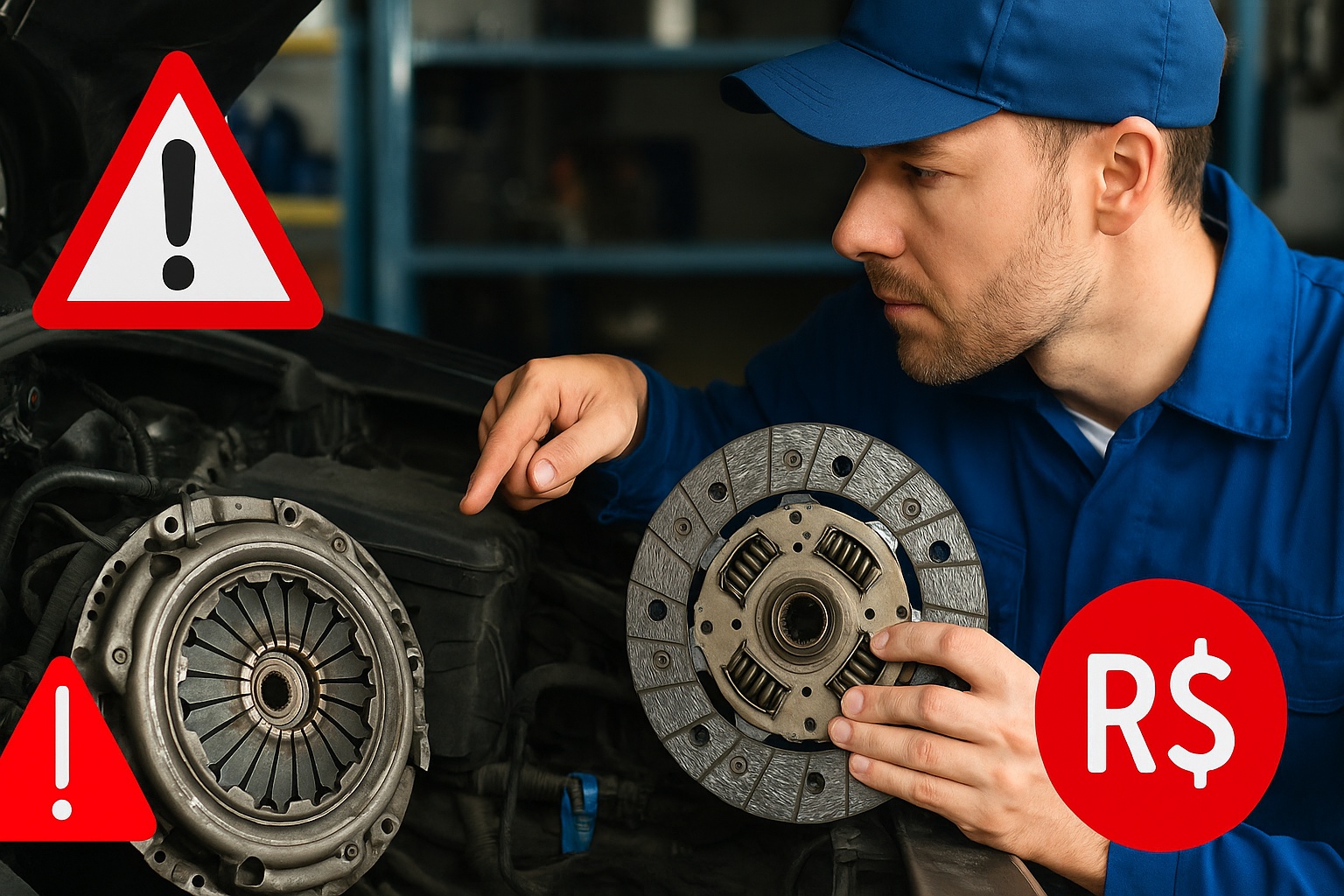 Desgaste na embreagem dá sinais claros antes da quebra: mecânico explica como identificar os sintomas que podem evitar prejuízos de até R$ 3 mil no conserto