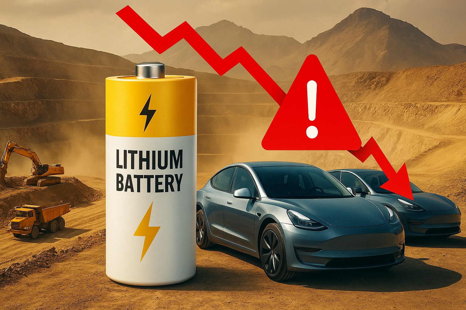 Maior fabricante mundial de baterias de lítio interrompe operações de mina na China e acende alerta global sobre futuro dos carros elétricos