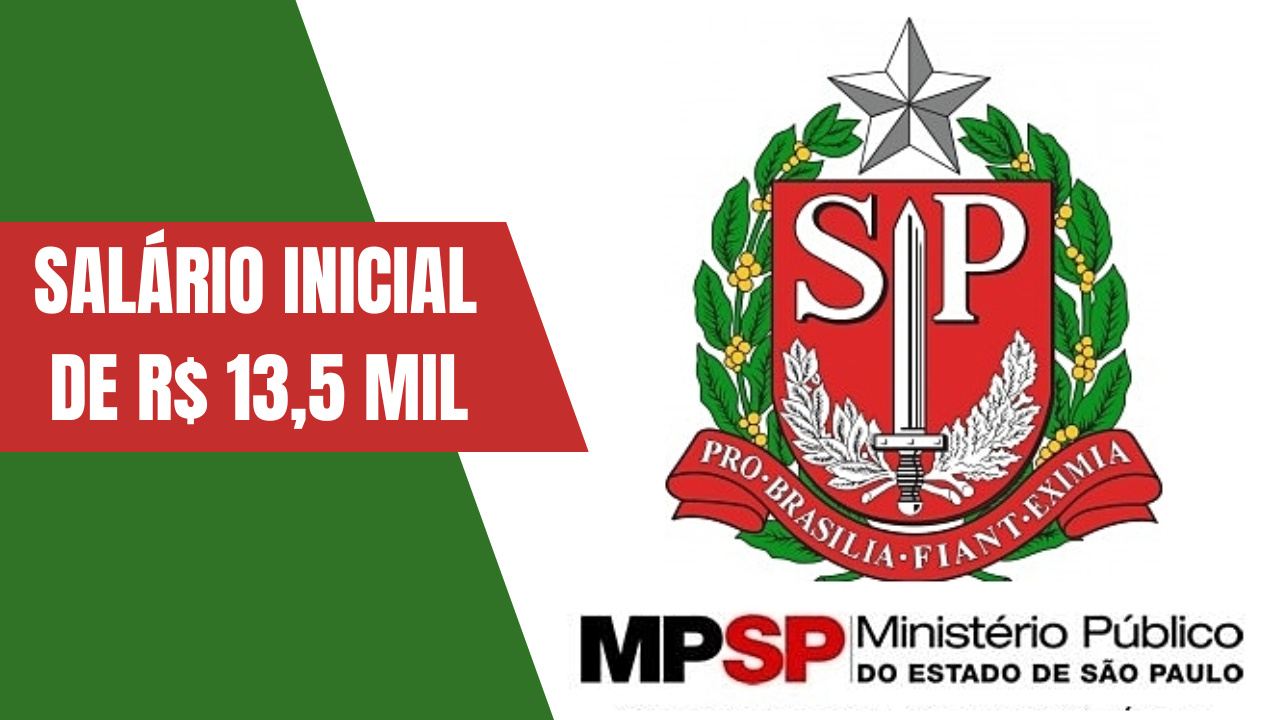 Novo concurso do Ministério Público de São Paulo oferece 15 vagas para Agente de Promotoria com salário inicial de R$ 13.581,75, além de benefícios. Inscrições começam em agosto. Fonte: MP-SP