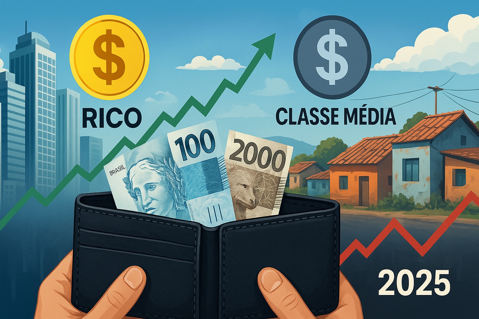 Quanto é preciso ganhar por mês para ser considerado rico no Brasil em 2025 — e qual renda ainda te coloca apenas na classe média