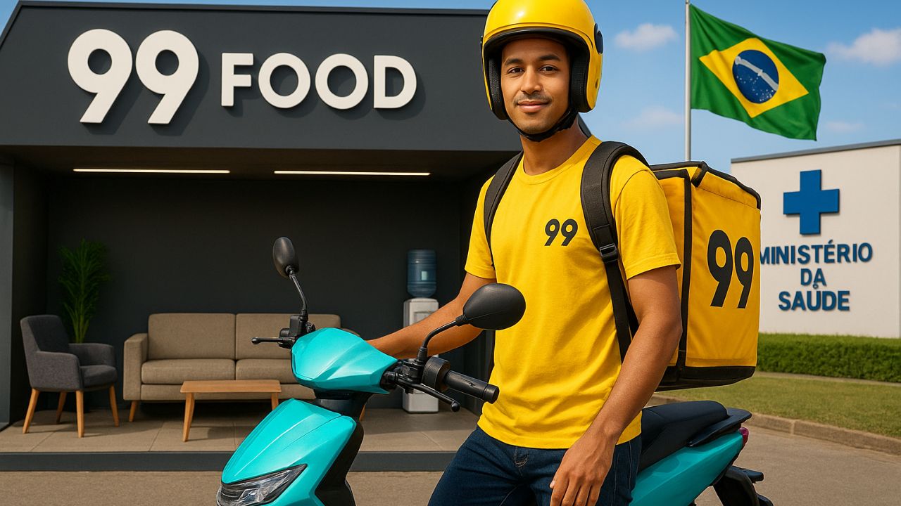 99 Food investe R$ 2 bilhões no Brasil com apoio a entregadores, fábrica de moto elétrica e parceria com o Ministério da Saúde.
