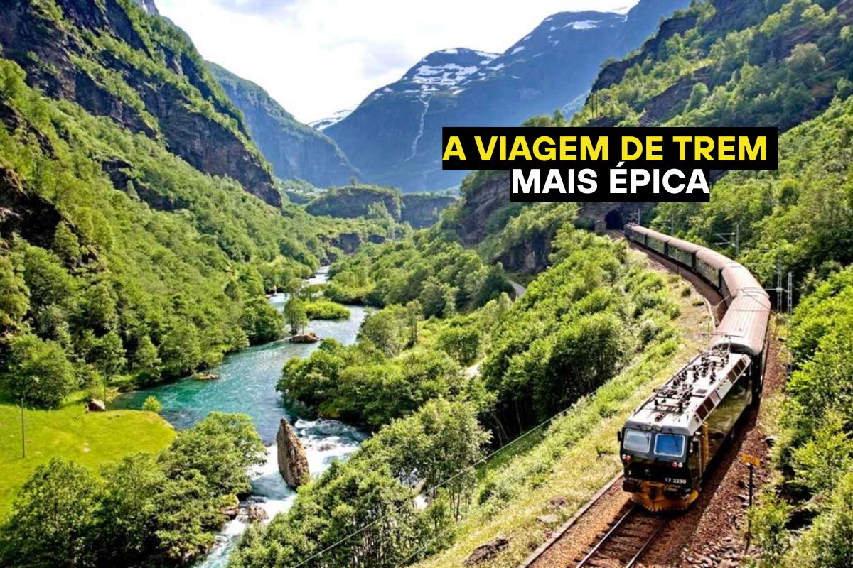 A viagem de trem Oslo–Bergen na Noruega revela fiordes, Hardangervidda e 182 túneis, tornando-se um dos percursos ferroviários mais belos do mundo