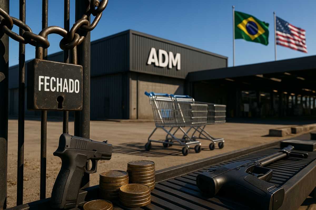 ADM fecha unidade em Minas, Carrefour corta 2.000 vagas e Taurus ameaça levar 15.000 empregos para os EUA, em meio à desindustrialização que pressiona empregos industriais.