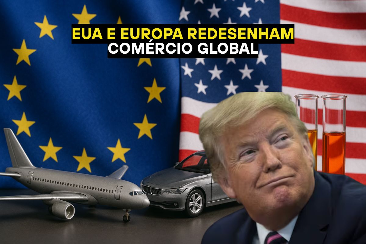 Acordo entre Estados Unidos e União Europeia muda tarifas e o jogo em carros, aviões e químicos