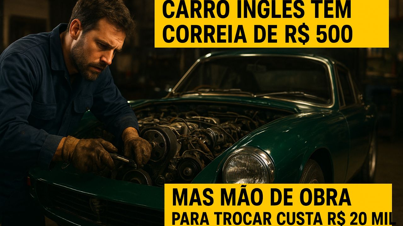 Alerta de especialista: carro inglês tem correia de R$ 500, mas mão de obra para trocar custa R$ 20 mil e exige tirar a carroceria
