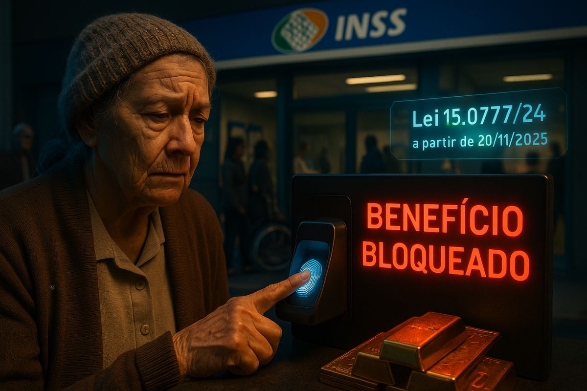 A partir de 20 de novembro de 2025, quem não tiver biometria registrada poderá ter aposentadoria, pensão ou BPC/LOAS bloqueados pelo INSS.