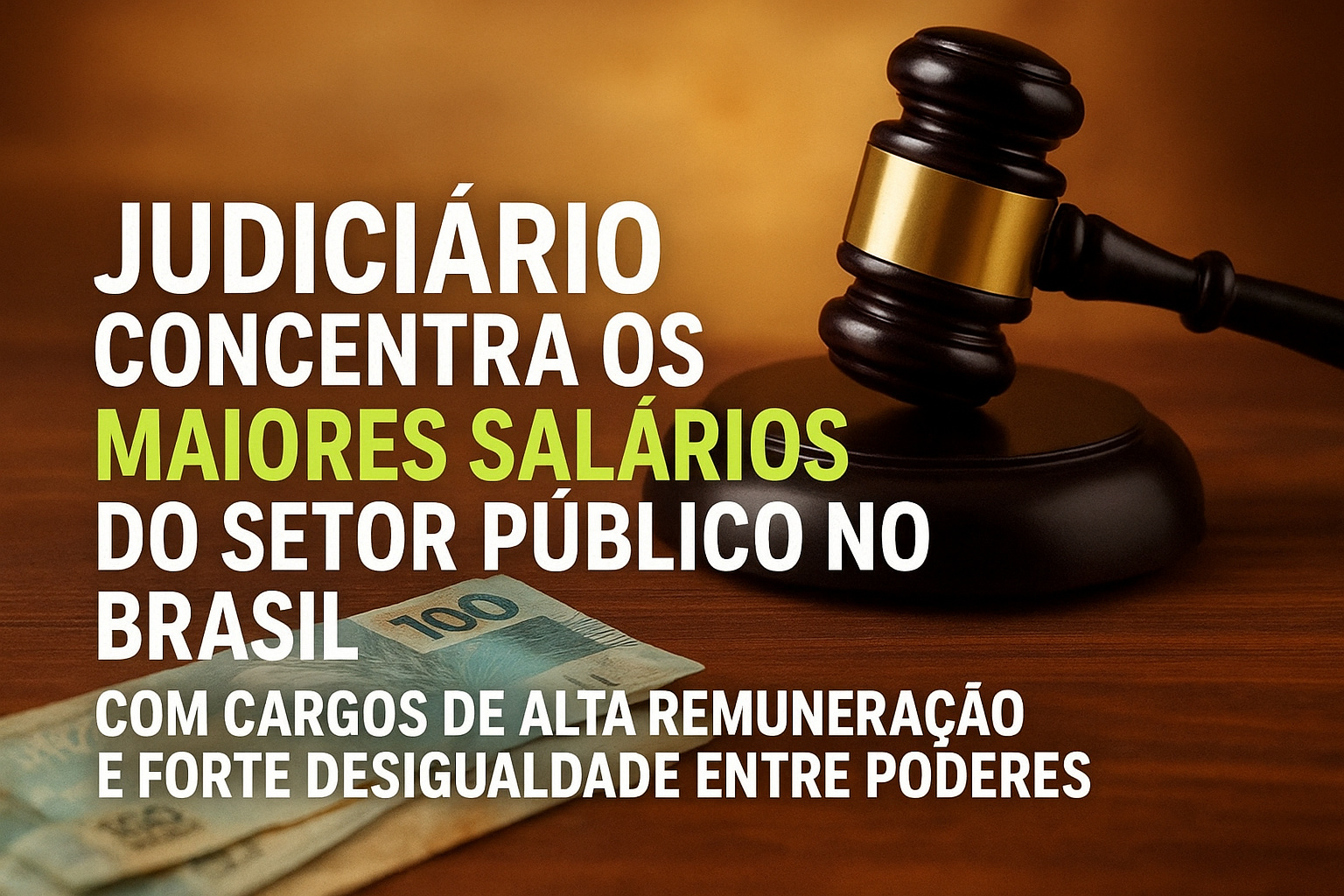 Judiciário lidera salários no setor público: cargos mais bem pagos revelam disparidade no Brasil