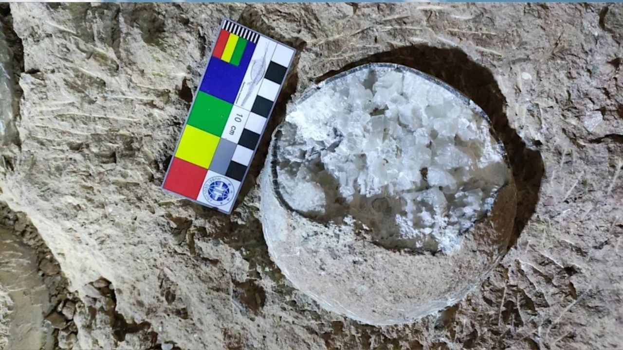 Cientistas acharam cristais dentro de ovos de dinossauros com cerca de 85 milhões de anos, datados por método U-Pb. A descoberta no sítio Qinglongshan, China, ajuda a compreender o clima do Cretáceo.