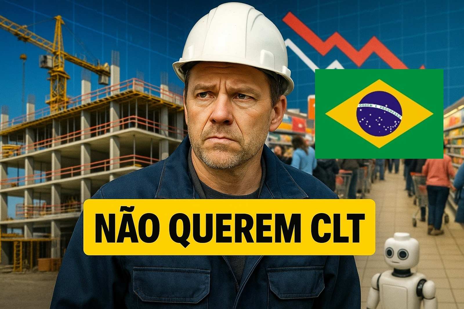Setores como construção civil, supermercados e padarias sofrem com falta de mão de obra. Brasileiros rejeitam a CLT e buscam flexibilidade.
