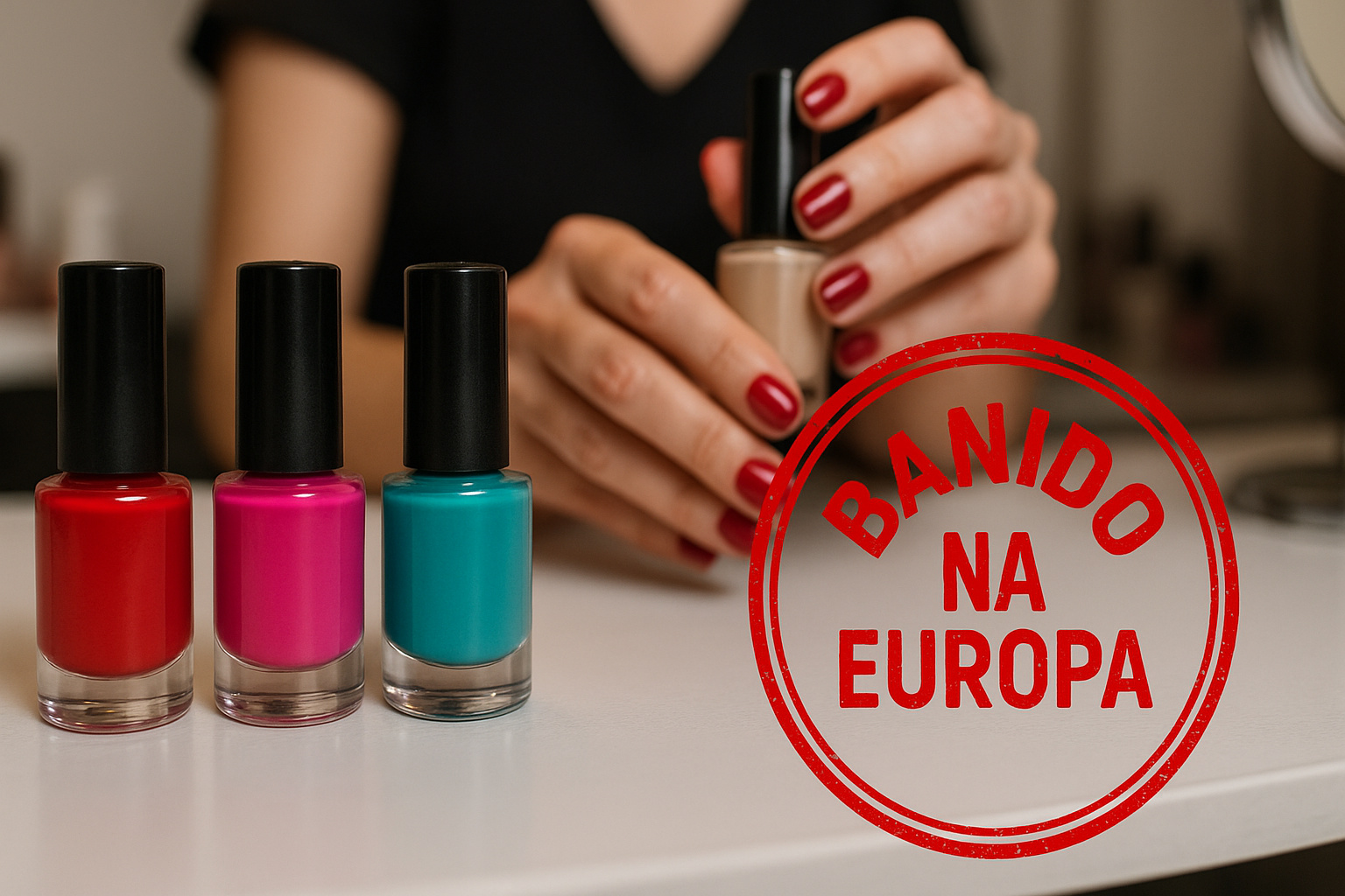 Esmalte com químico suspeito já foi banido na Europa, mas permanece liberado no mercado brasileiro