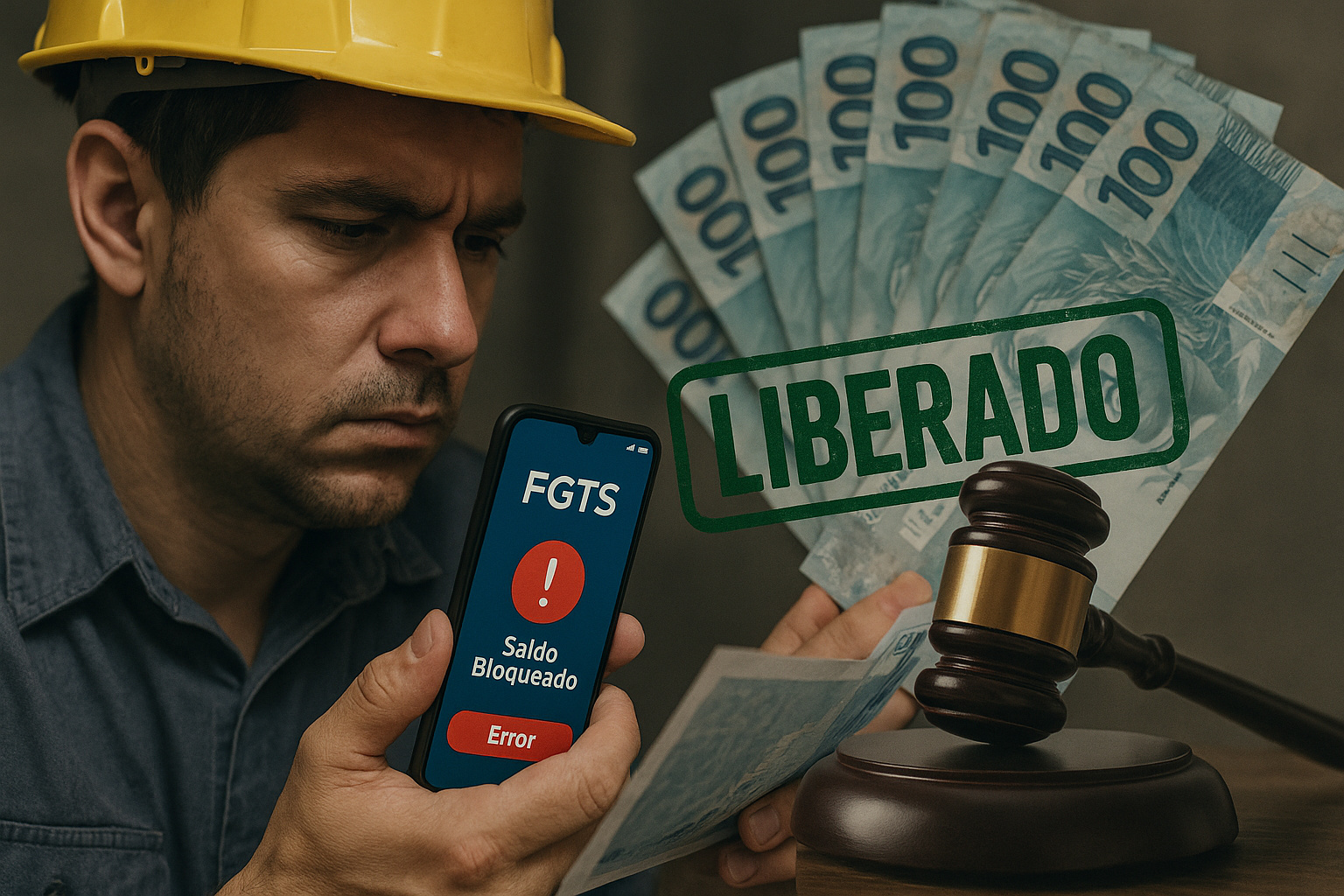 FGTS bloqueado de forma indevida: Justiça manda liberar saldo, corrigir valores e indenizar trabalhador em até R$ 7 mil por danos morais