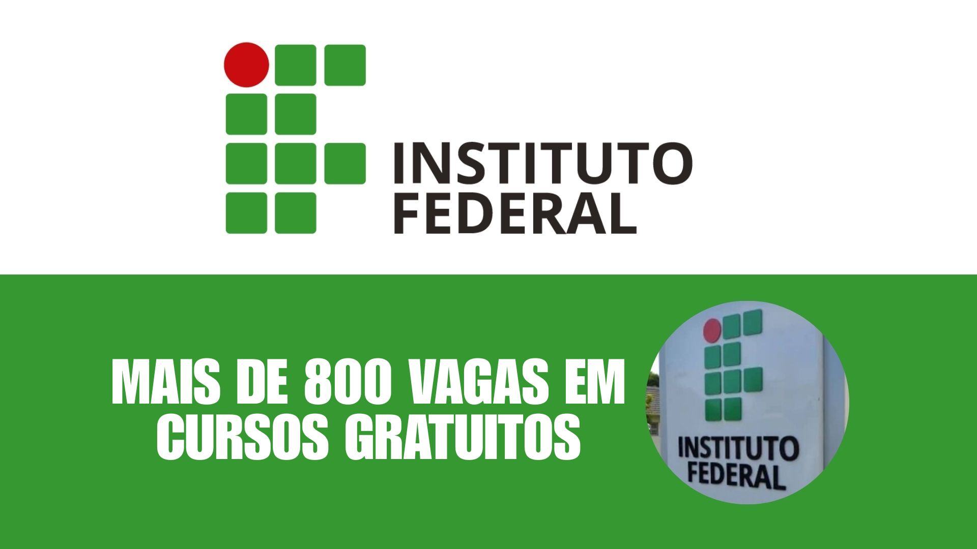 Instituto Federal Farroupilha abre 860 vagas gratuitas em cursos técnicos subsequentes 2026. Seleção será por sorteio eletrônico.
