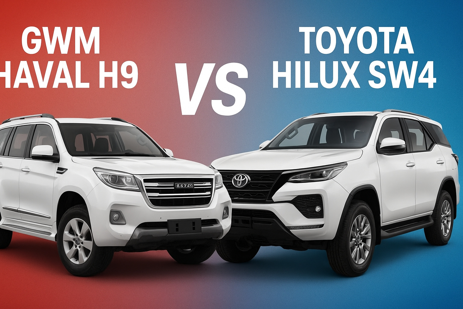 GWM Haval H9 ou Toyota Hilux SW4? Comparativo detalhado entre os SUVs de luxo 4x4