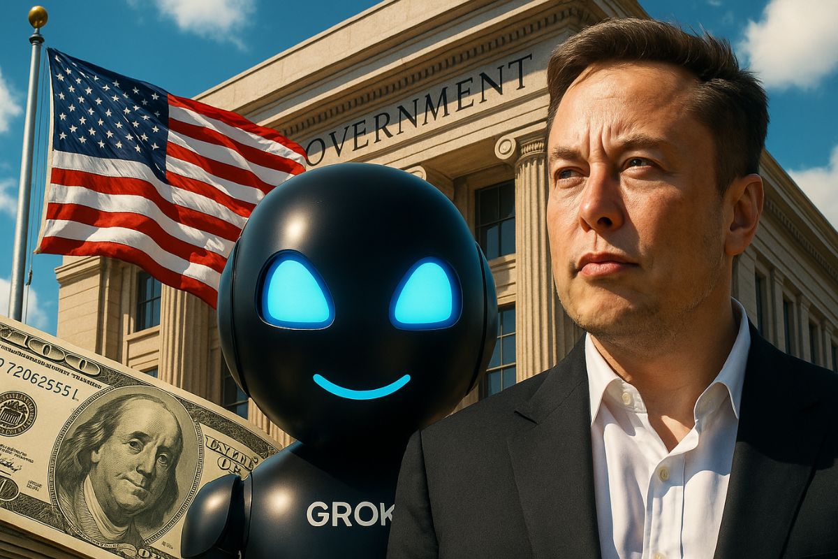 O Grok, chatbot da xAI de Elon Musk, terá contrato inédito com o governo dos EUA por 42 centavos, marco da inteligência artificial no setor público.