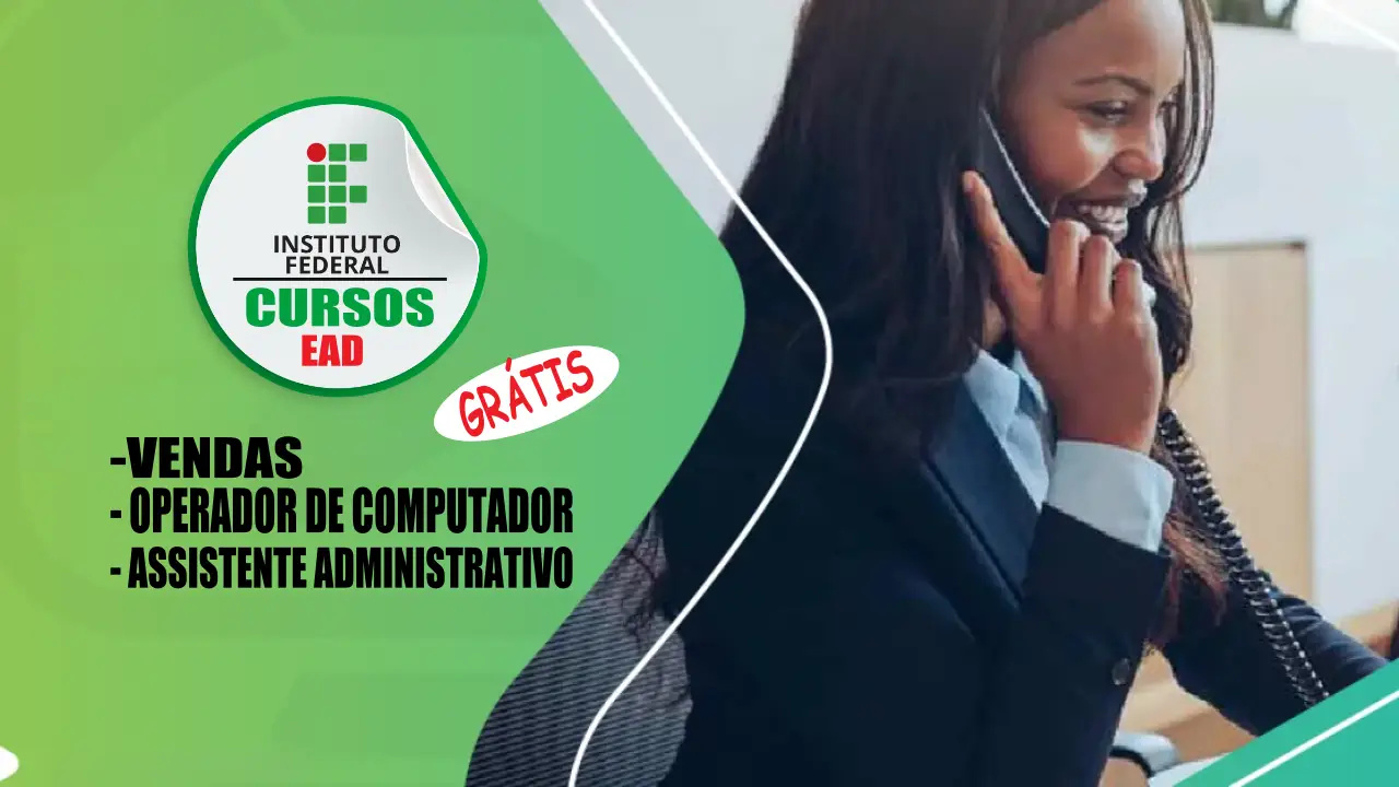 Instituto Federal (IFMS) abriu inscrições por sorteio eletrônico ao vivo pelo Youtube para cursos online gratuitos de operador de computador, vendedor e assistente administrativo