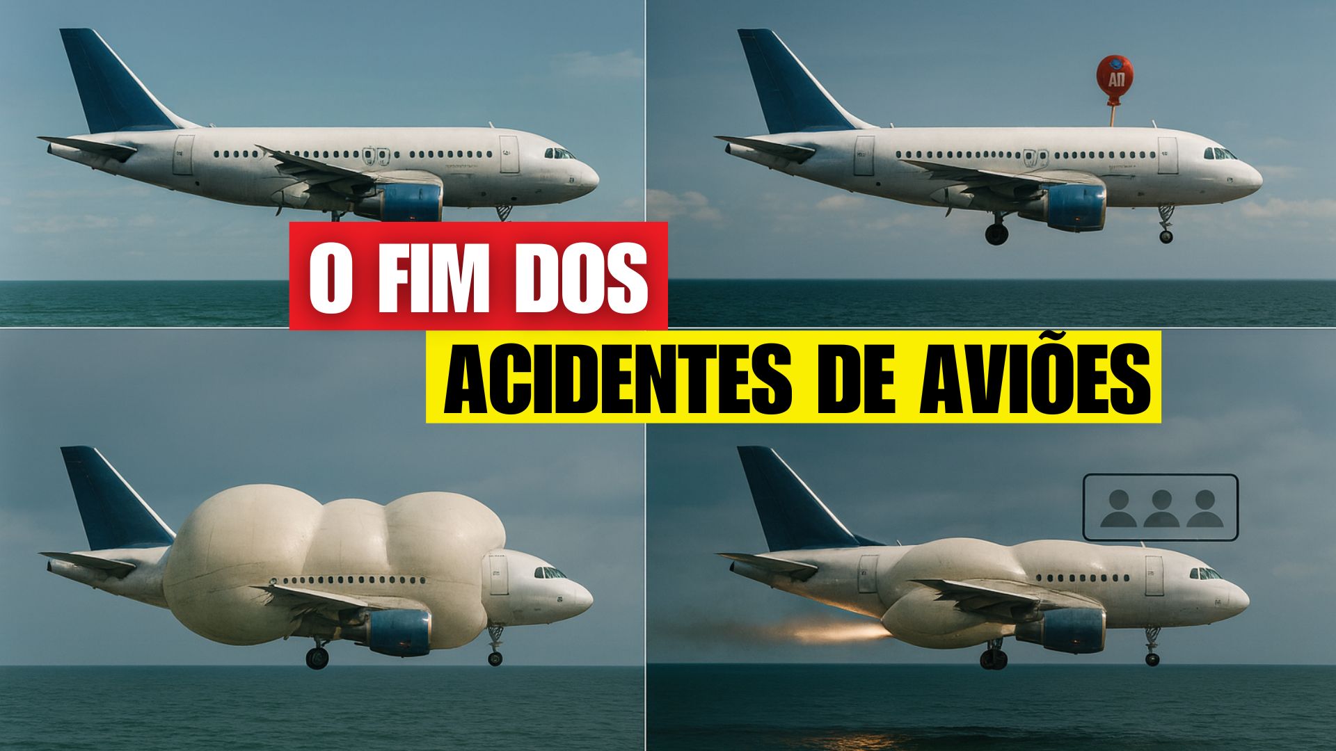 Sistema inovador com IA, sensores e airbags externos promete transformar acidentes aéreos fatais em pousos de sobrevivência