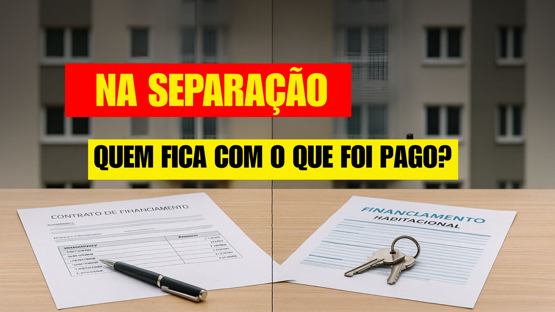 Na separação, só entram na partilha as parcelas pagas até o fim da convivência em financiamentos de imóveis sob comunhão parcial.