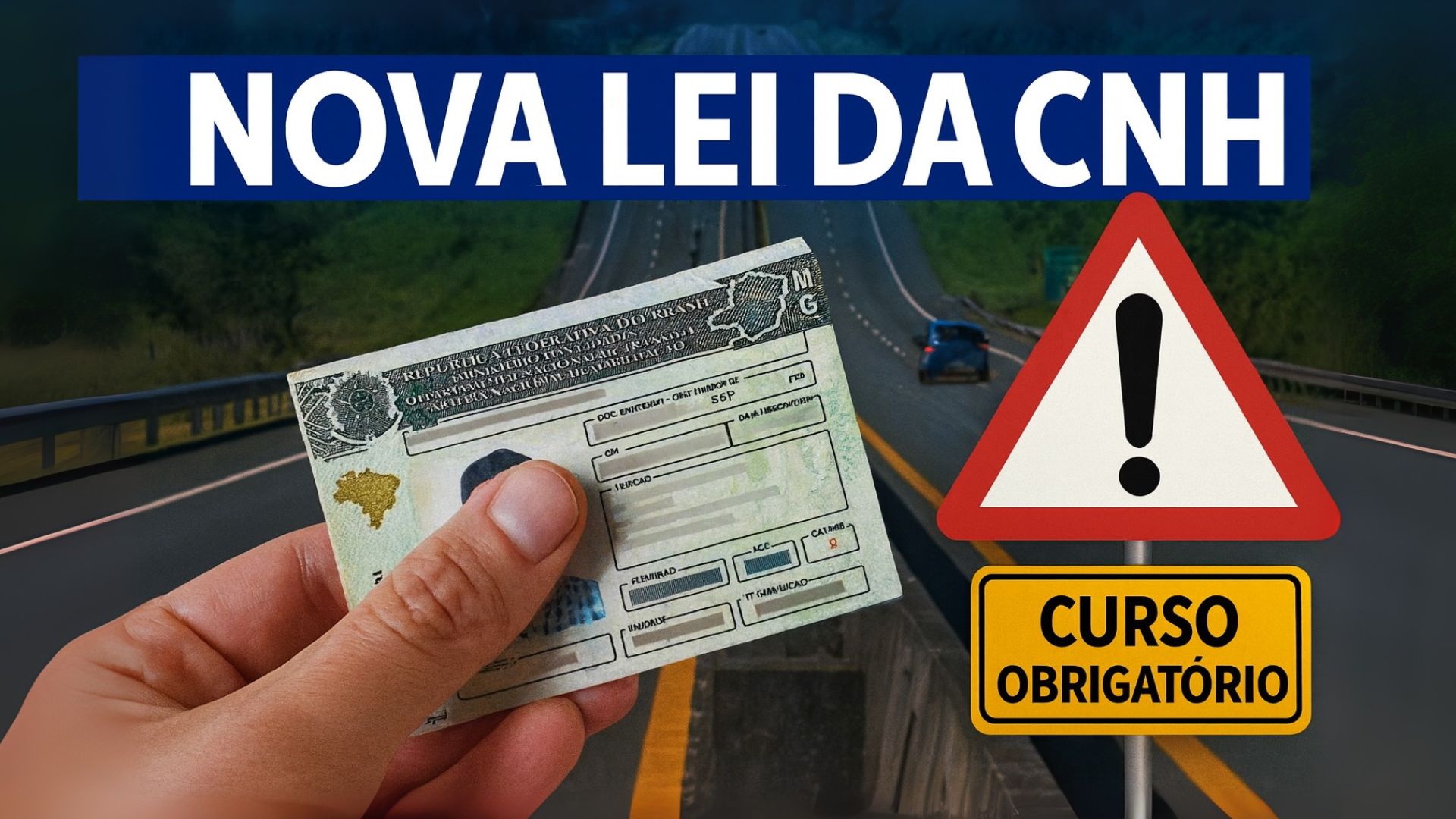 Projeto de lei quer exigir curso específico de direção segura em rodovias para recém-habilitados antes de circular em estradas.