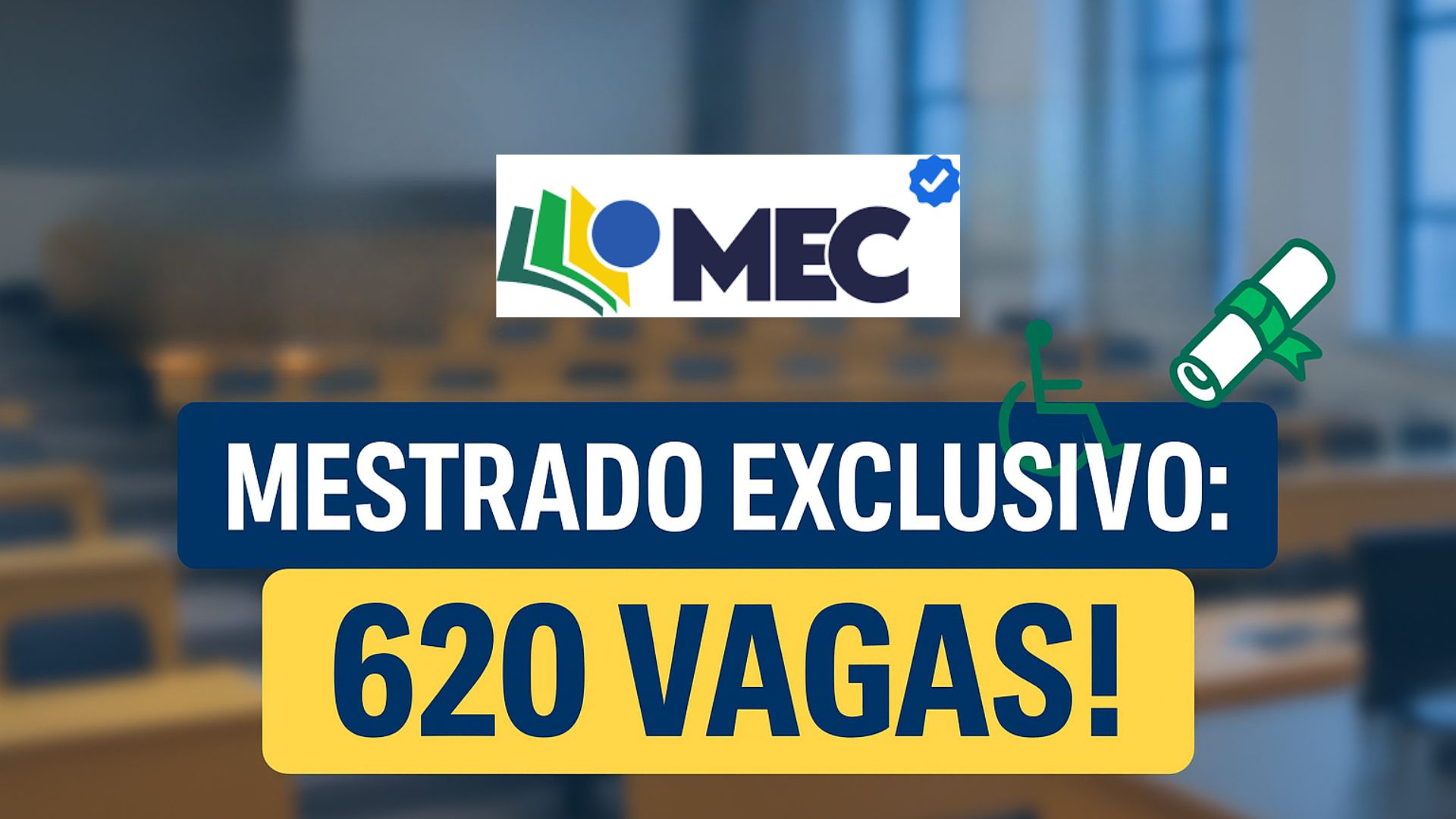 Profei abre edital nacional com 620 vagas para Mestrado em Educação Inclusiva, híbrido, voltado a professores da rede pública.